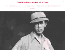Tablet Screenshot of gordonsinclairfoundation.ca
